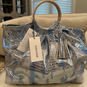 Brahmin Renata Handbag in Blue Haze Soneta